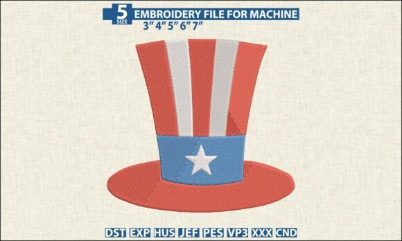 4th of July DST PES Embroidery Design