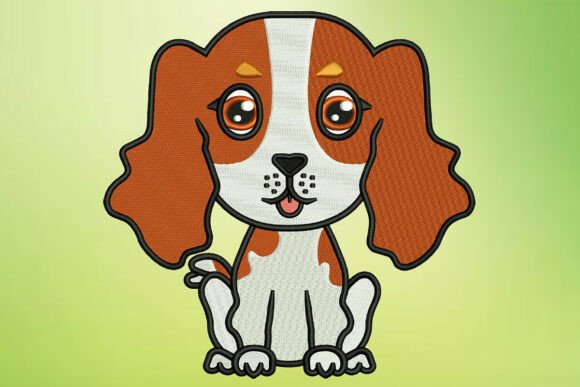 Cavalier Spaniel Embroidery Design: A Seasonal Charm for Holiday Crafts