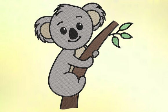 Climbing Koala Embroidery Design – A Cute, Versatile Pick for Etsy Sellers