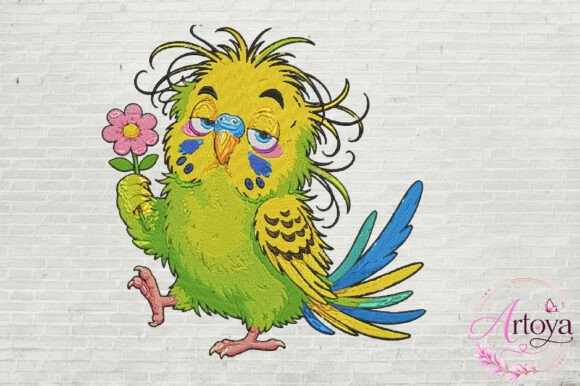 Cute Budgie Embroidery Design Review: A Playful Touch for Everyday Projects