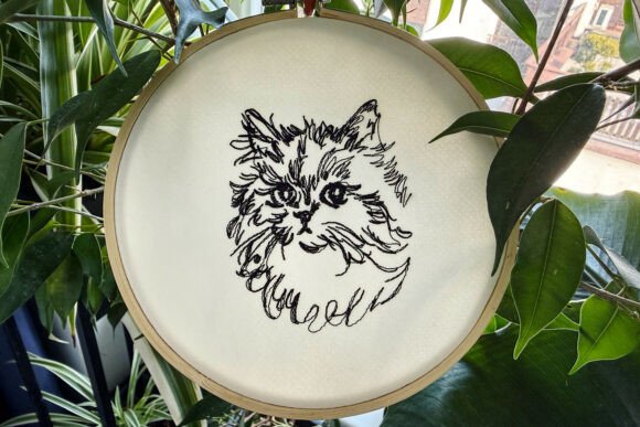 Cute Cat Face Machine Embroidery Review