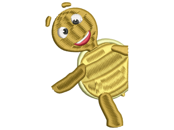 Cute Smiling Turtle Embroidery: A Charming Addition to Personalized Gifts