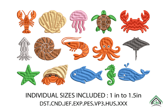 Mini Sea Animal Embroidery Design Bundle Review