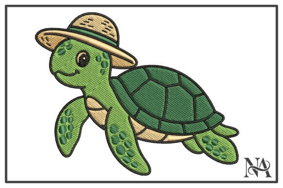 Sea Turtle with Straw Hat Embroidery Review