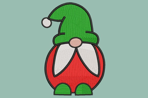Standing Gnome Embroidery Design