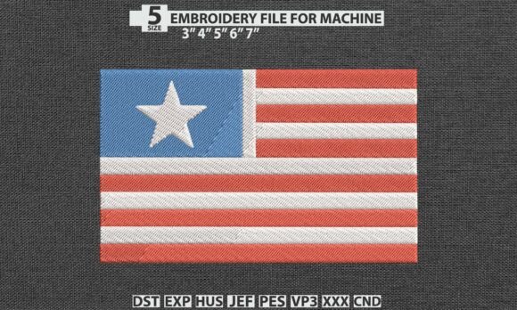 USA Flag DST PES Embroidery File Review